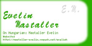 evelin mastaller business card